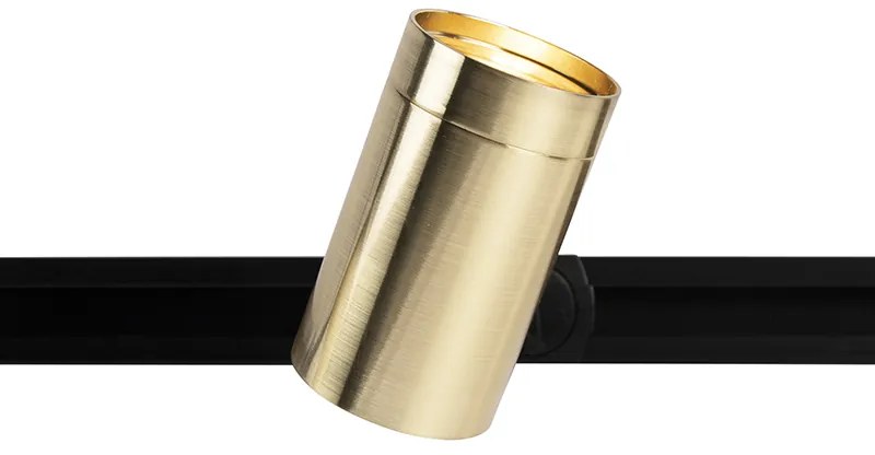 Koľajnicový systém s 3 reflektormi 1-fázový čierny so zlatom - Jeana