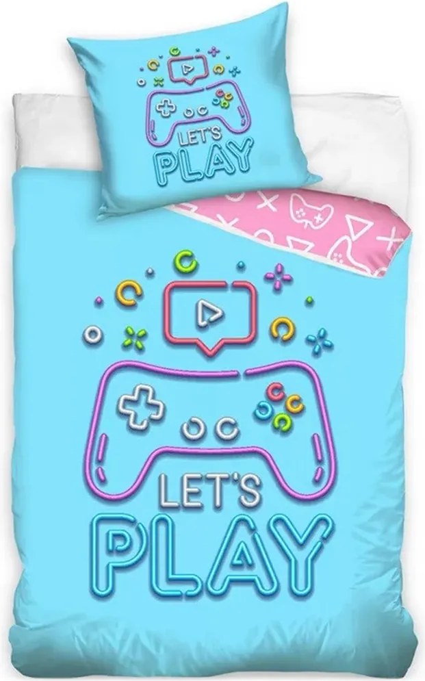 Bavlnené posteľné obliečky Let's Play - 100% bavlna - 70x90 cm + 140x200 cm