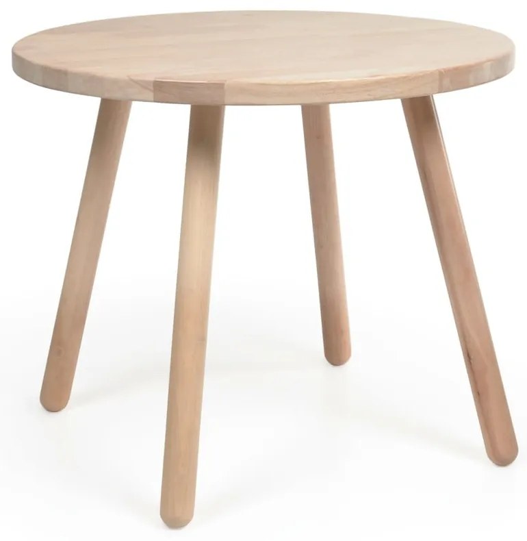 Detský stôl z kaučukového dreva Kave Home Dilcia, ø 55 cm