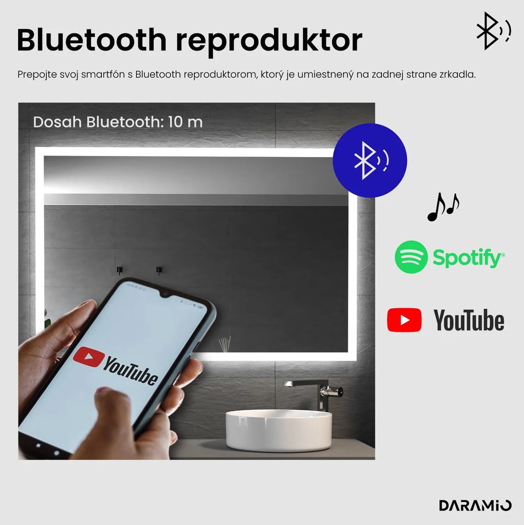 Zrkadlo s LED osvetlením F5