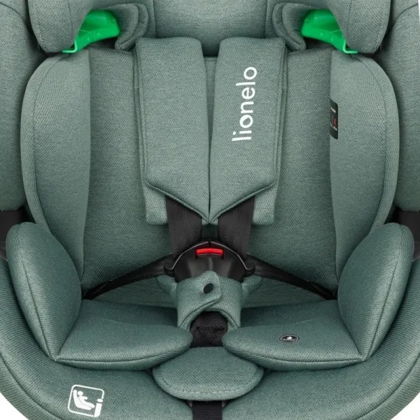 Lionelo - Autosedačka so základňou, otočná LAVENDER i-Size 76-150 cm Pistáciovo zelená