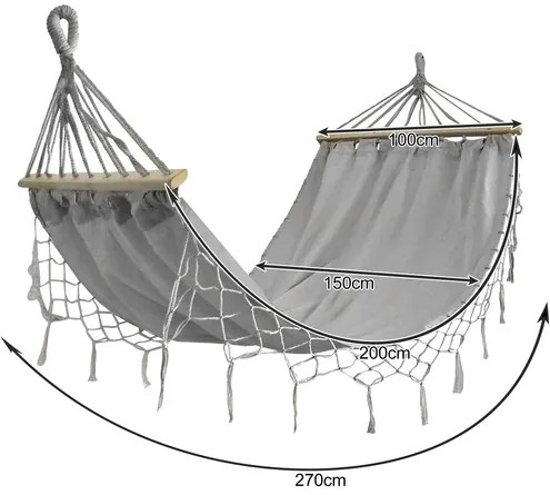 XXL záhradná hojdacia sieť 200 x 150 cm