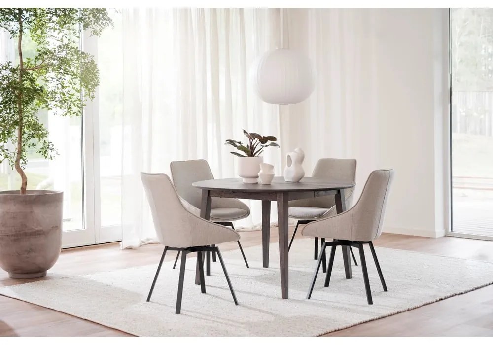 Okrúhly rozkladací jedálenský stôl z dubového dreva ø 120 cm Filippa – Rowico