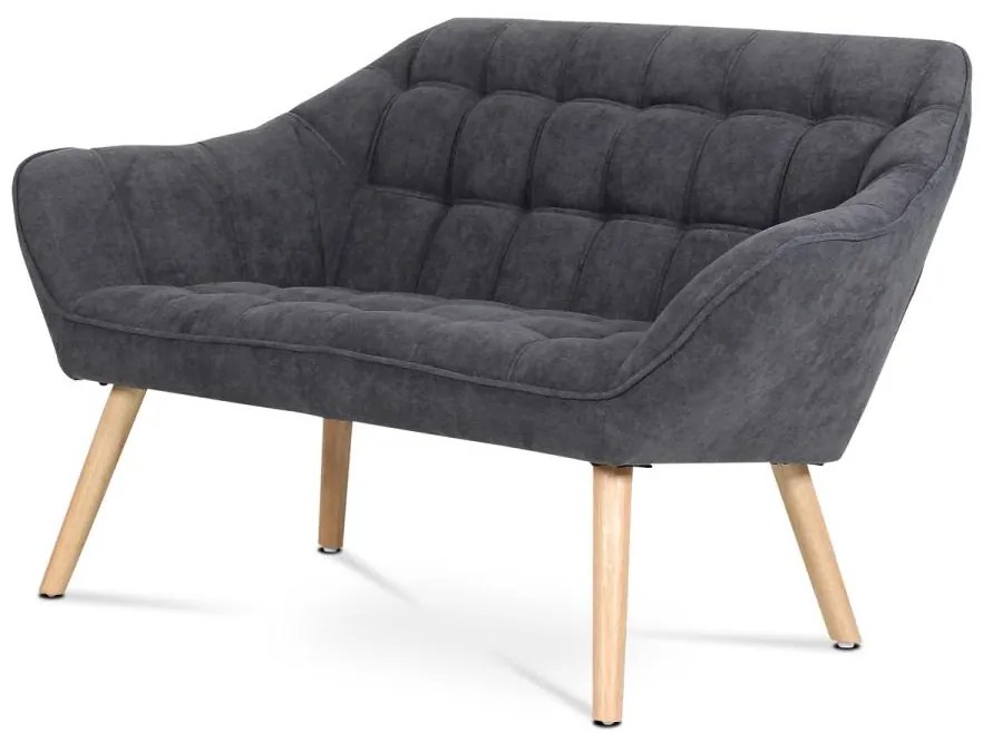 Dvojmiestna sedačka AK-322 GREY, poťah tmavosivá látka