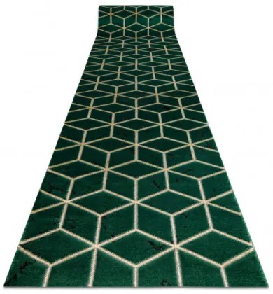 Behúň EMERALD exkluzívny 1014 glamour, styl kocka zelený/zlatý