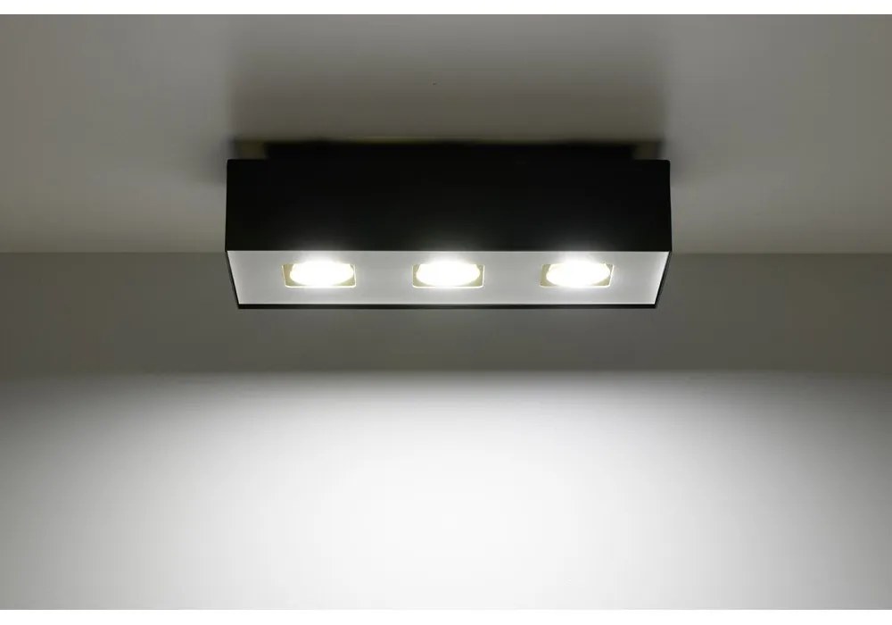 Čierne stropné svietidlo Sollux Hydra