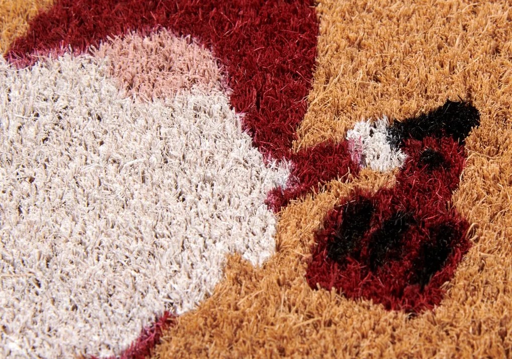 Hanse Home, Rohožka Trpaslík s darčekmi 106194 - na von aj na doma, 40x70, hnedá, chodba / predsieň