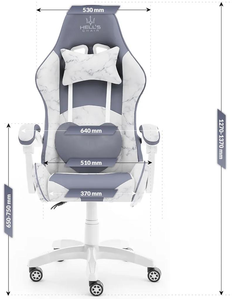 Kancelárska - herná stolička Rainbow šedý mramor