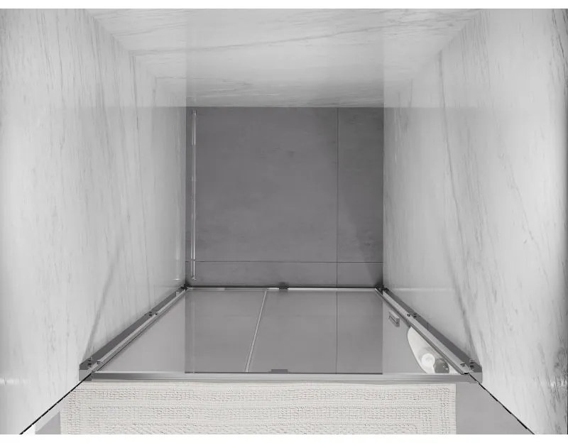 Mexen Exo, 1-krídlové dvere do otvoru 90x200 cm, 6mm číre sklo, chrómový profil, 819-090-000-01-00