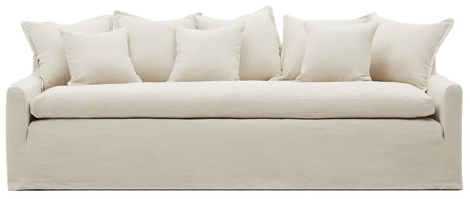 Béžová ľanová pohovka 230 cm Zenira – Kave Home