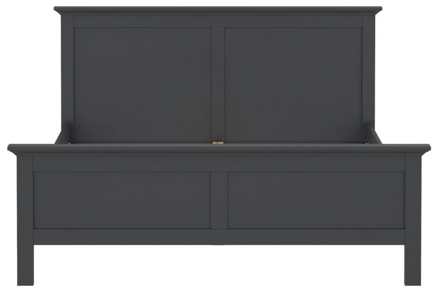 Sivá dvojlôžková posteľ 160x200 cm Paris – Tvilum