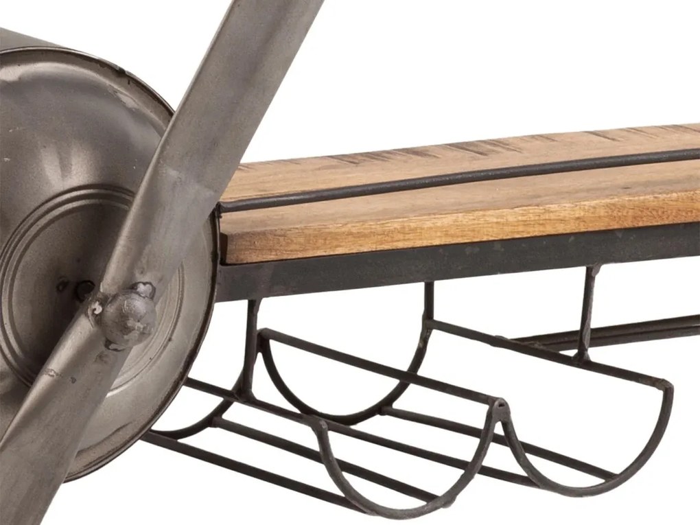 furniture-nabytek.cz - Masivní barová police Camera z kovu a manga, lakovaná, černá – 134×25×33 cm