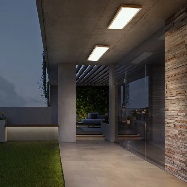 Brilagi-LED Kúpeľňové stropné svietidlo FRAME LED/50W/230V 120x30 cm IP44 béžová