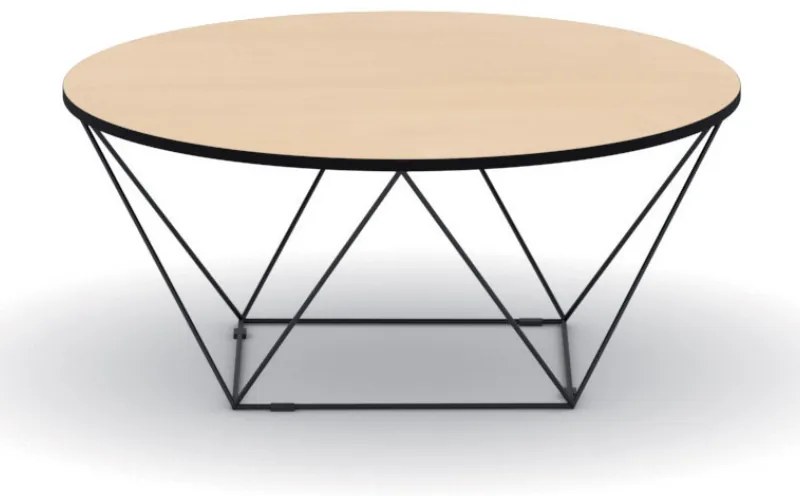 Okrúhly konferenčný stôl WIRE, priemer 105 cm, buk