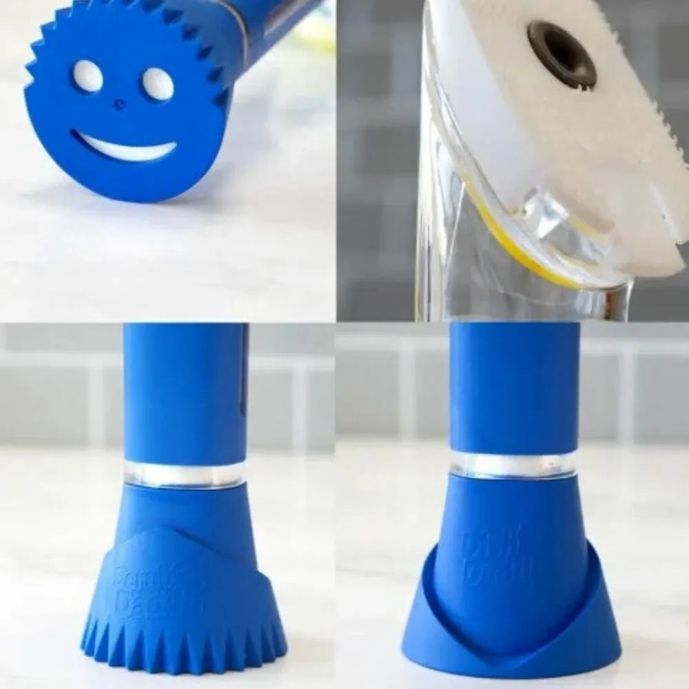 Scrub Daddy Dish Daddy hubka na umývanie riadu, s rukoväťou a dávkovačom saponátu