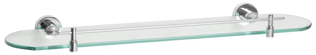 BISK Erga FOR YOU, sklenená polička 525mm, chrómová, ERG-01183