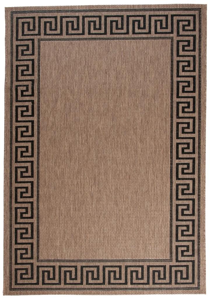 Šnúrkový koberec Lux coffe/čierny Veľkosť: 80x150cm