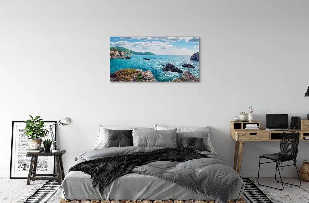 Obraz na plátne Grécko Morské hory 125x50 cm