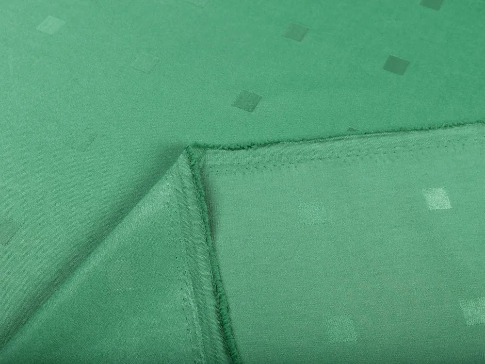 Biante Dekoračný záves PM-022 Štvorčeky na zelenom 140x260 cm