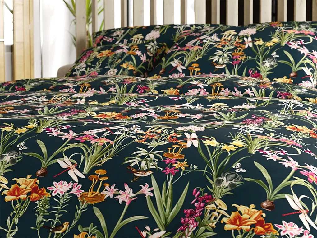Bavlnené obliečky MYSTIC GARDEN tmavozelené Rozmer obliečky: 70 x 90 cm | 140 x 220 cm