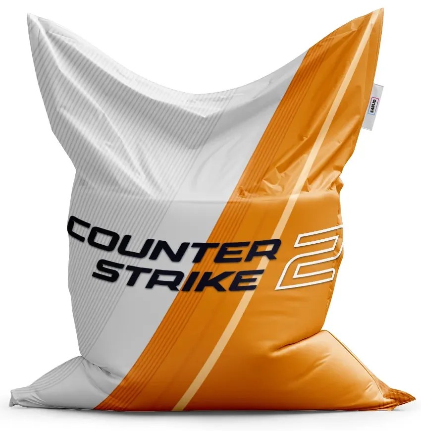 Sablio Sedací vak Classic Counter Strike 2 Oranžová - 150x100 cm