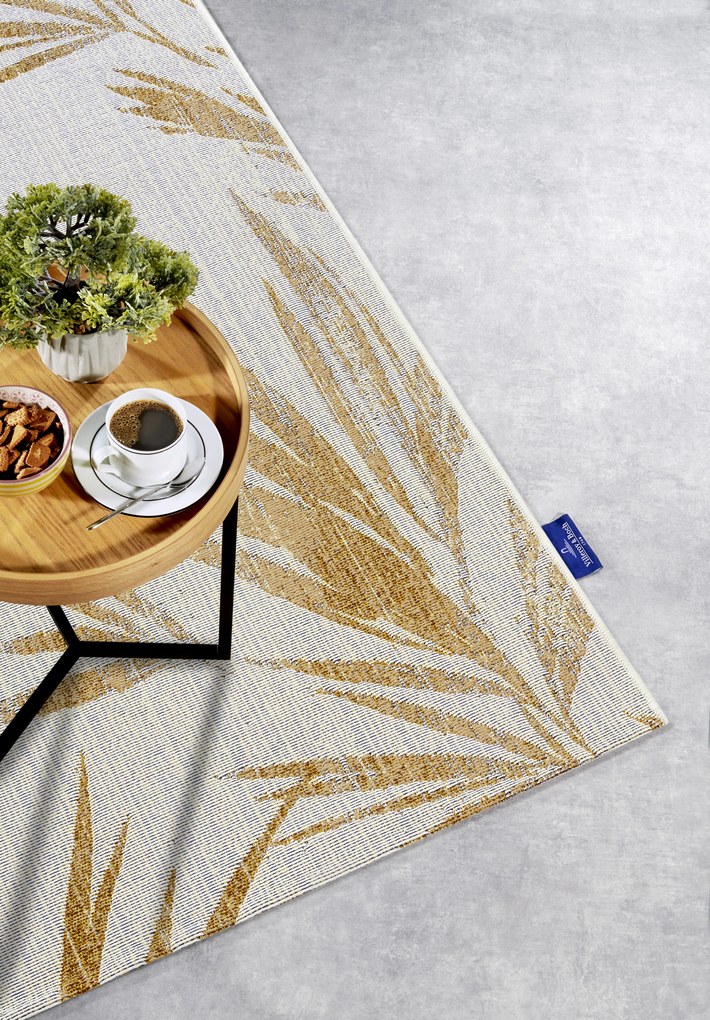 Kusový koberec Villeroy & Boch 106062 Cream, Gold – na von aj na doma, 120x180, žltá, chodba / predsieň, Villeroy & Boch