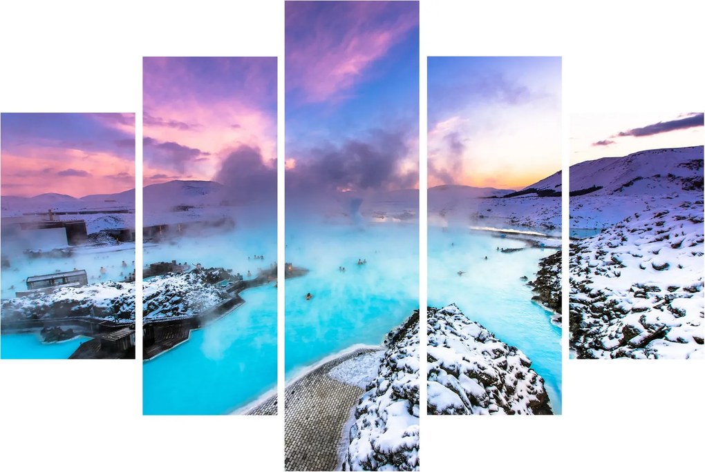 Obraz - Modrá lagúna na Islande (150x105 cm)