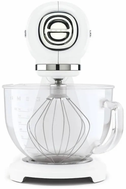 Kuchynský robot SMEG 50. rokov Retro Style so sklenenou misou 4,8 l biely, SMF13WHEU