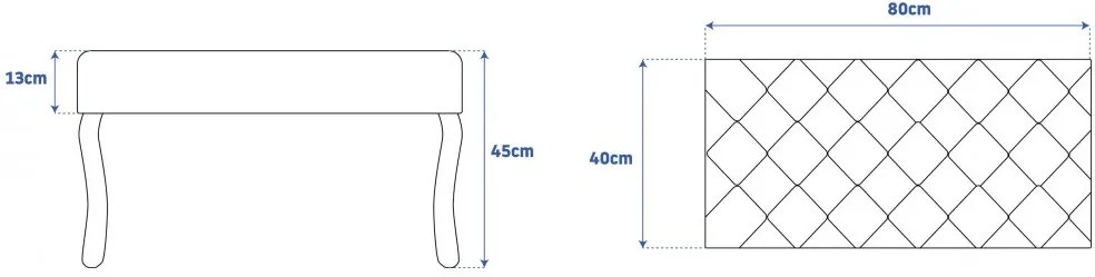 Lavica do predsiene v sivej farbe 80 cm