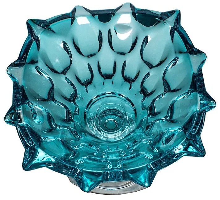 KRIŠTÁĽOVÁ MISKA BOHEMIA SAMBA AQUAMARINE 305MM