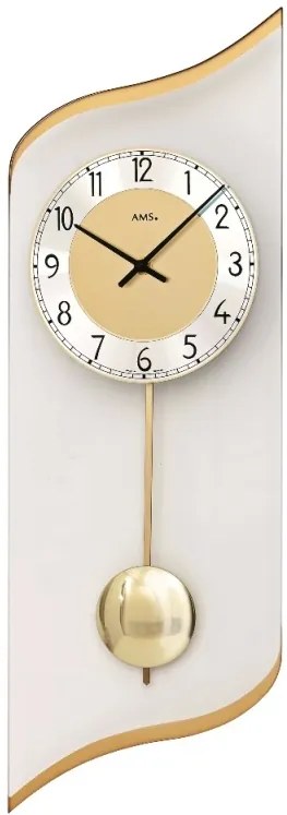 Luxusné sklenené hodiny s kyvadlom AMS 7437 | Predĺžená záruka 3 roky