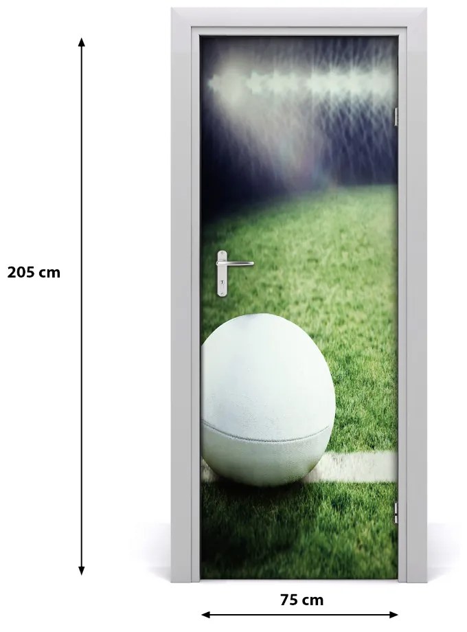 Fototapeta samolepiace na dvere loptu na rugby 75x205 cm