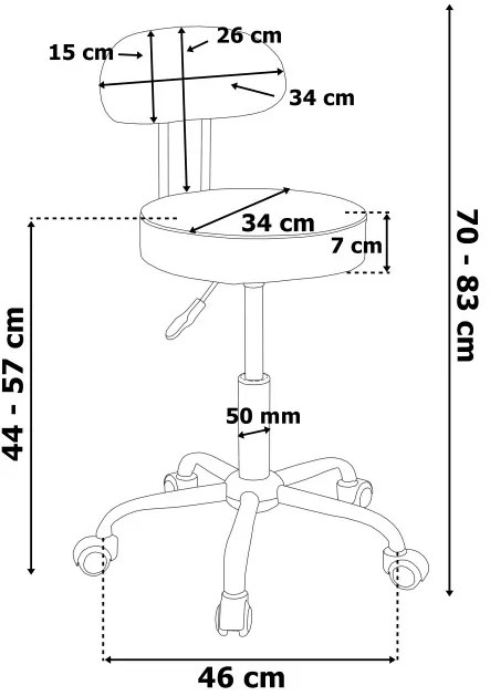 Kancelárska stolička GAMMA biela
