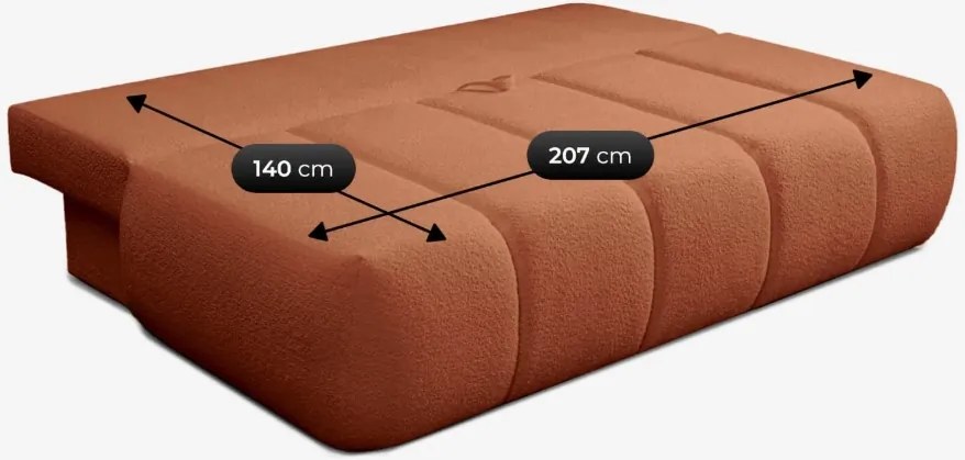 Rozkladacia pohovka SARIA Red Boucle