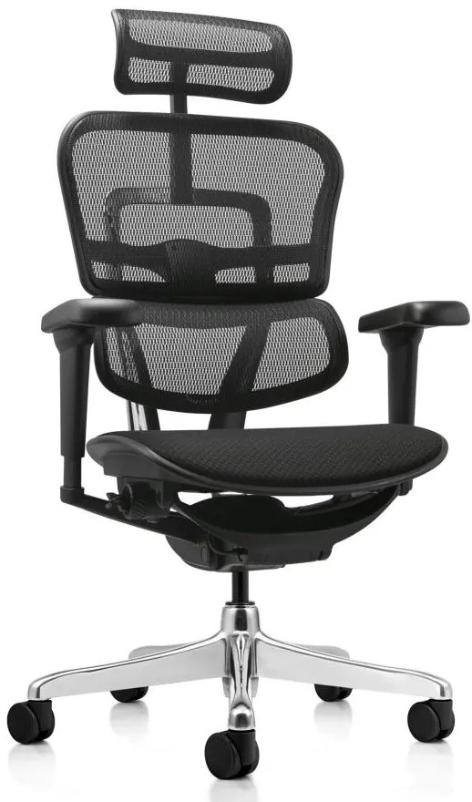 ANTARES Manažérska kancelárska stolička ERGOHUMAN 2 ULTRA čierna čalúnený sedák