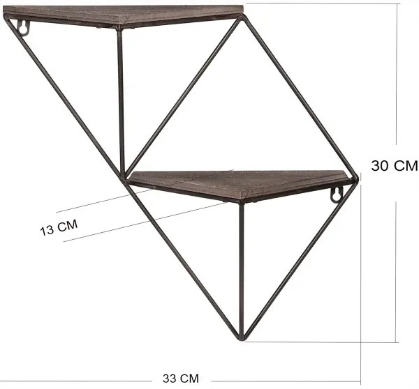 Nástenná polica 30x33 cm smrek