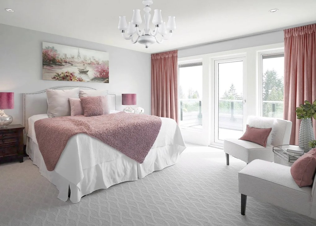 ZATEMŇOVACÍ ZÁVES NA PÁSKE RIA 140X270 CM PÚDROVO RUŽOVÁ