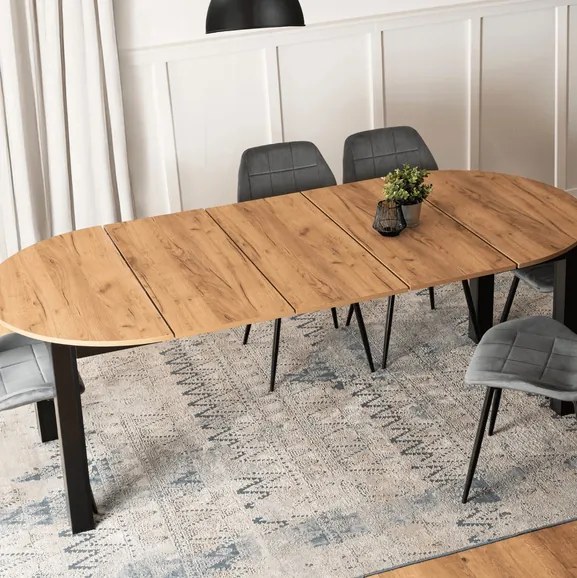 Rozkladací stôl RAMON 103–223 cm Dub Craft / Čierna