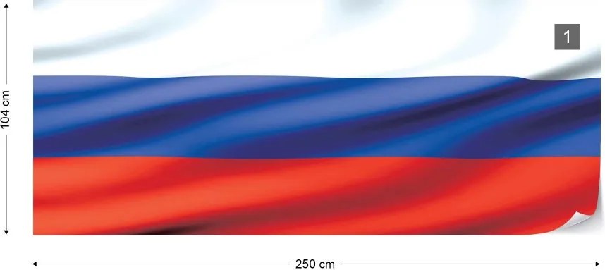Fototapeta GLIX - 3D Flag Russia + lepidlo ZADARMO Vliesová tapeta  - 250x104 cm