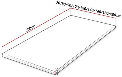 Topper 180x200cm Zuraki . Vlastná spoľahlivá doprava až k Vám domov. 1123313