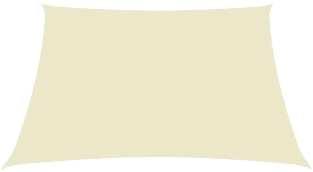 vidaXL Tieniaca plachta, oxford, štvorcová 5x5 m, krémová
