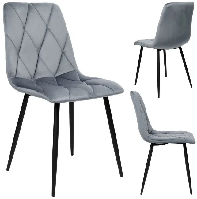 Jedálenská stolička MADISON zamatová, grafitová