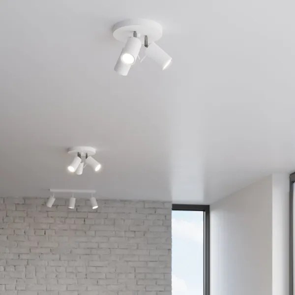 Sollux SL.1015 - Bodové svietidlo RING 3xGU10/10W/230V biela