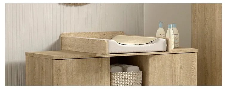 Prebaľovací pult v prírodnej farbe (hĺbka vhodnej komody 43 cm) Sam – Vipack