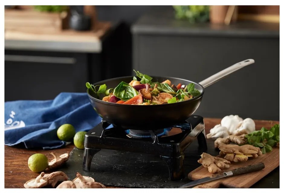 Wok hliníková panvica s nepriľnavým povrchom ø 28 cm – Holm