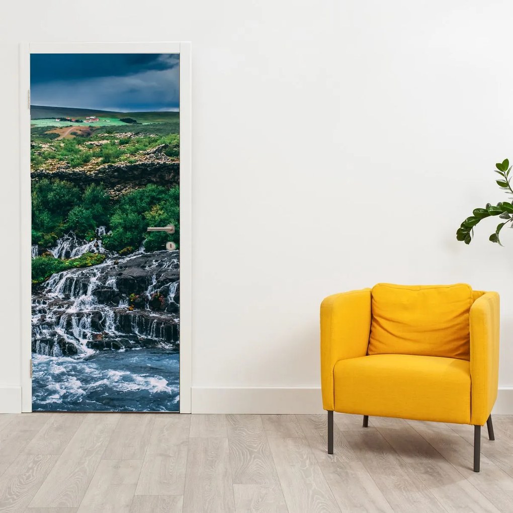 Fototapeta na dvere - Vodopády v prírode (95x205cm)