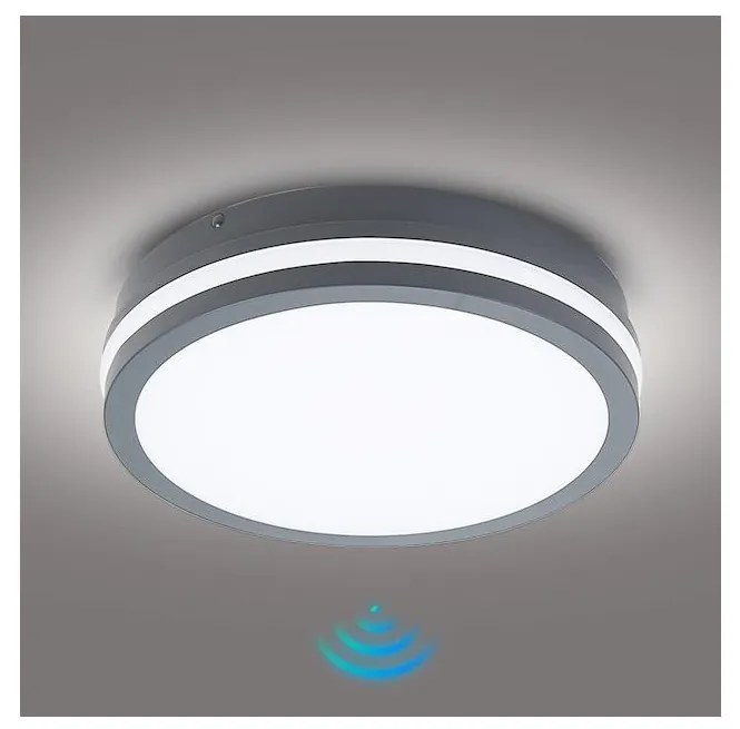Brilagi - LED Vonkajšie svietidlo so senzorom BENE LED/24W/230V pr. 26 cm IP54 BRI047