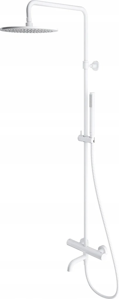 Termostatická Sprchová Stĺpica Biela Matná S Vaňovým Výtokom Omnires
