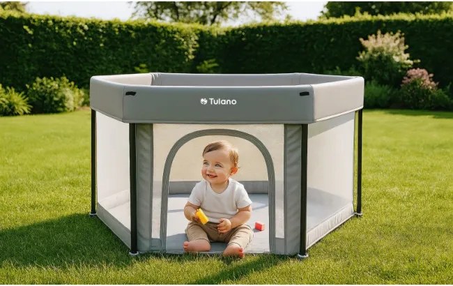 Detská ohrádka Cozy 30 sivá