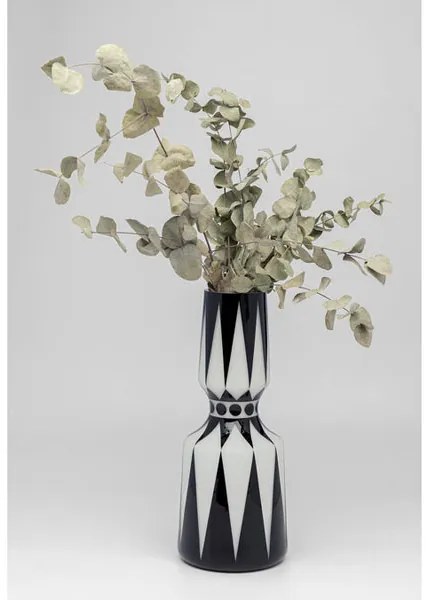 Brillar váza čierna/biela 44cm